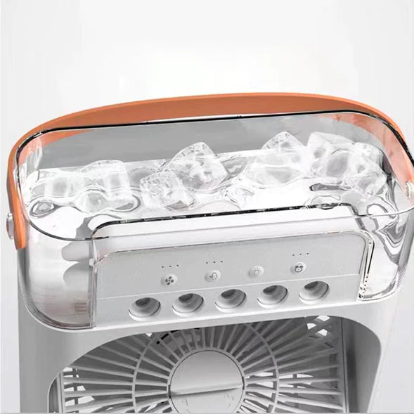 ArFlow 3-em-1: Ventilador Umidificador, Ar Condicionado e Hidroresfriador Portátil para Escritório